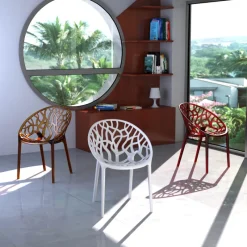 Crystal Chaise design en polycarbonate* Chaise Salon|Chaise Pour Chambre