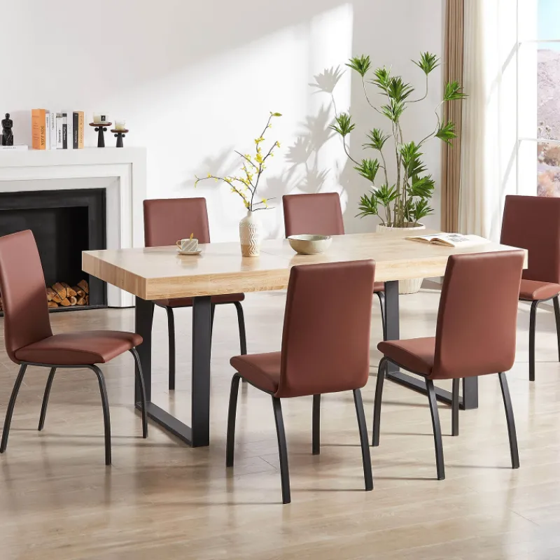 DarcyChaise de salle à manger rembourrée avec pieds en métal* Chaise De Cuisine|Chaise De Salle à Manger