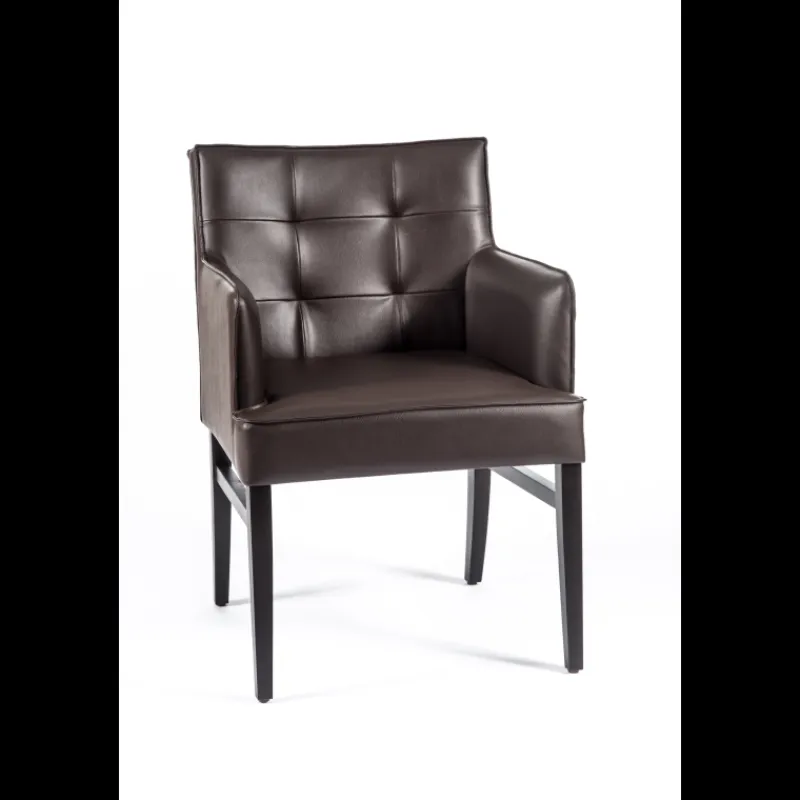Sessio Diem 4 Fauteuil matelassé en synthétique et bois* Chaise De Cuisine|Chaise De Salle à Manger