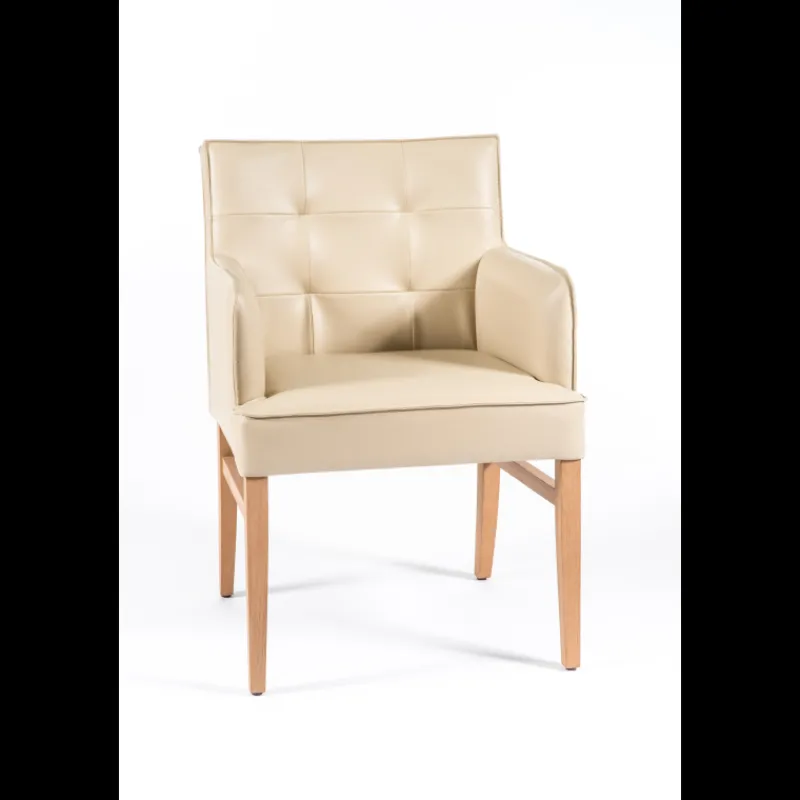 Sessio Diem 4 Fauteuil matelassé en synthétique et bois* Chaise De Cuisine|Chaise De Salle à Manger