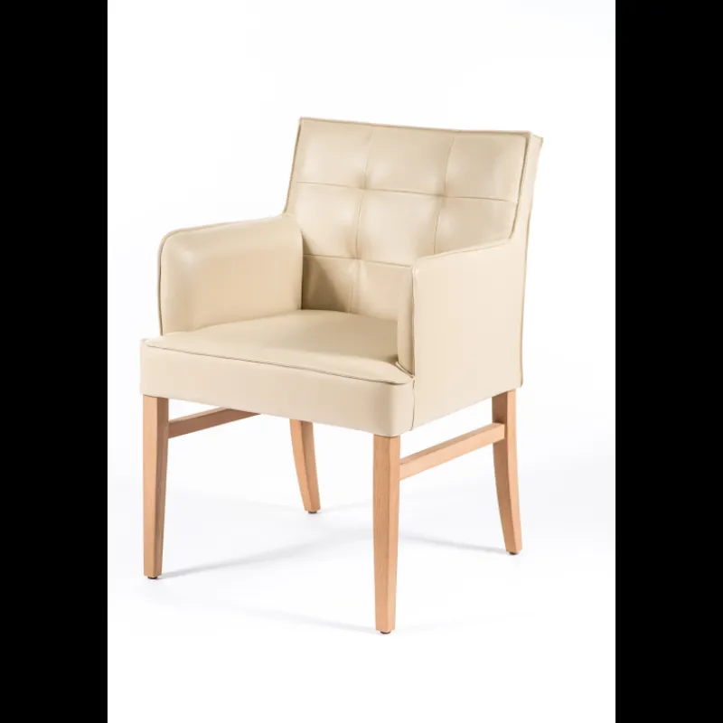 Sessio Diem 4 Fauteuil matelassé en synthétique et bois* Chaise De Cuisine|Chaise De Salle à Manger