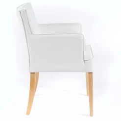 Sessio Diem Fauteuil contemporain rembourré en synthétique pieds en bois* Chaise De Cuisine|Chaise De Salle à Manger