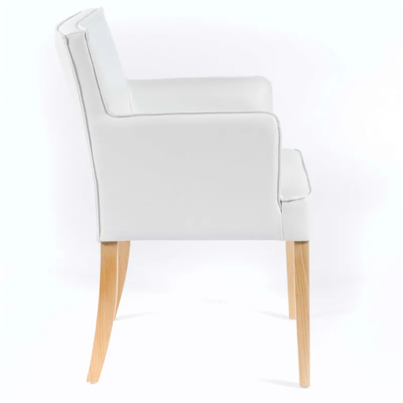 Sessio Diem Fauteuil contemporain rembourré en synthétique pieds en bois* Chaise De Cuisine|Chaise De Salle à Manger