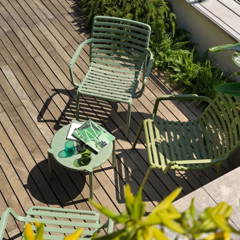 Doga Table basse de jardin ronde empilable fabriquée en Italie* Table De Jardin