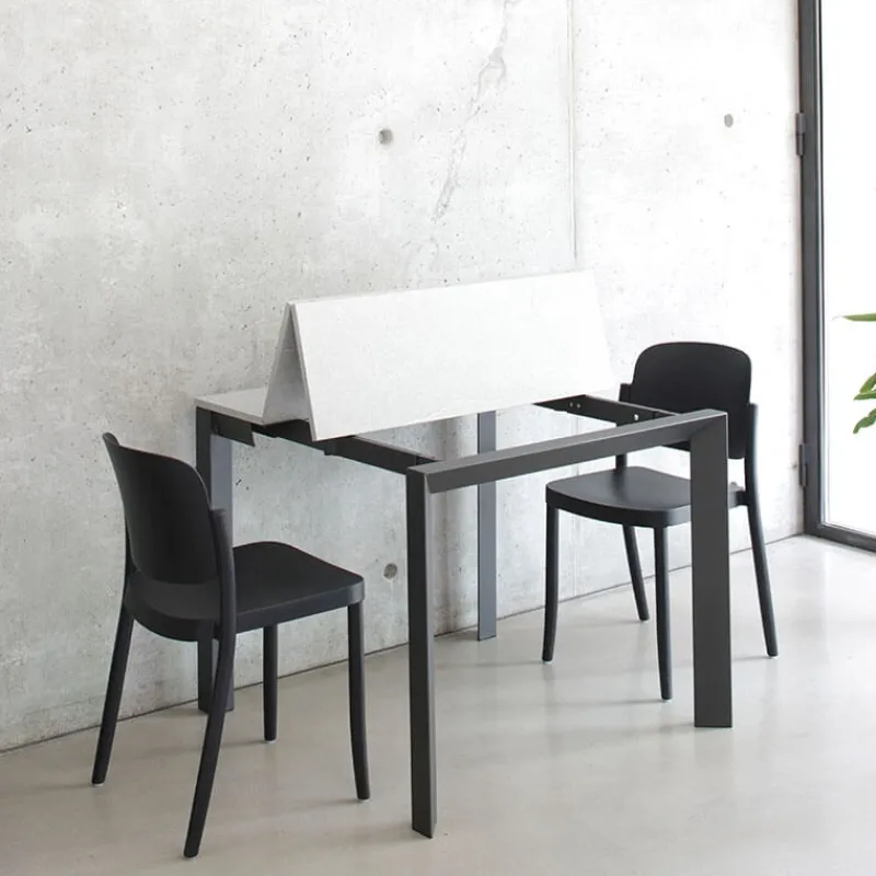 Altacom Domino Console extensible en mélaminé et pieds en métal* Table Pour Petit Espace