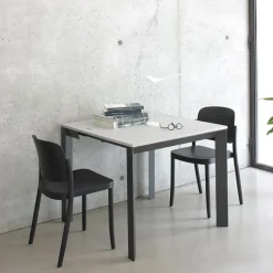Altacom Domino Console extensible en mélaminé et pieds en métal* Table Pour Petit Espace