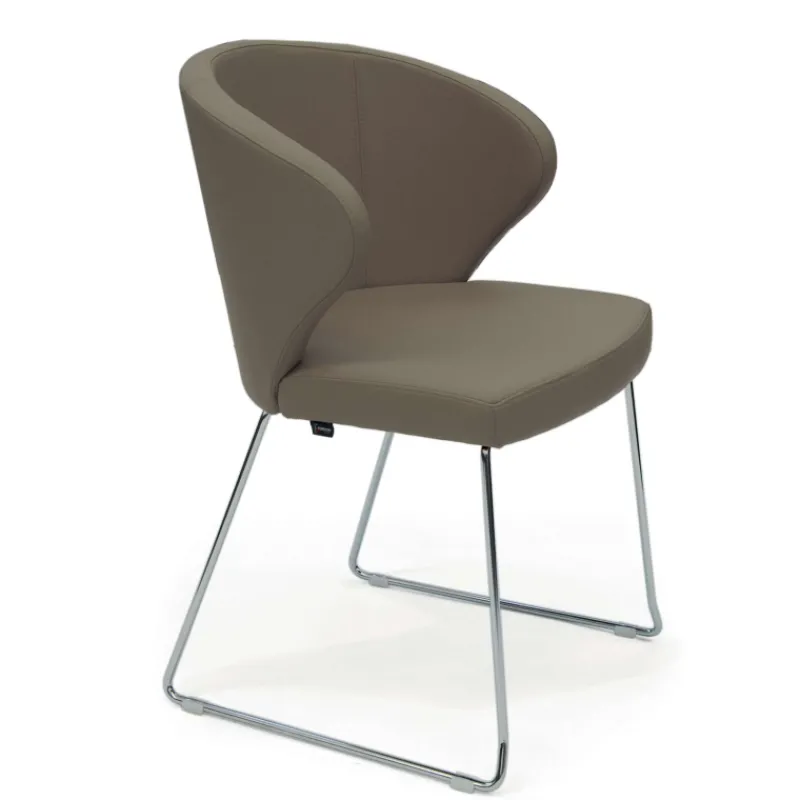 Peressini Doris P Fauteuil en synthétique et pieds en métal personnalisables* Chaise De Cuisine|Chaise De Salle à Manger