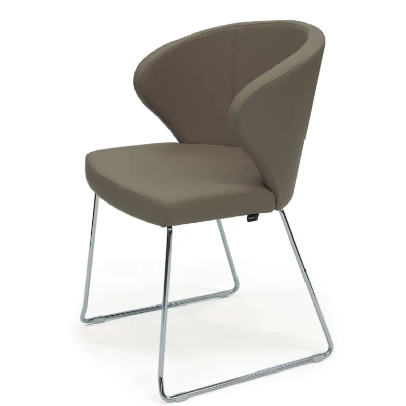 Peressini Doris P Fauteuil en synthétique et pieds en métal personnalisables* Chaise De Cuisine|Chaise De Salle à Manger