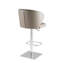 Peressini Doris P Tabouret pivotant et réglable en hauteur en synthétique et métal chromé* Tabouret Snack (assise +/- 65 Cm)|Tabouret De Bar (assise +/- 80 Cm)