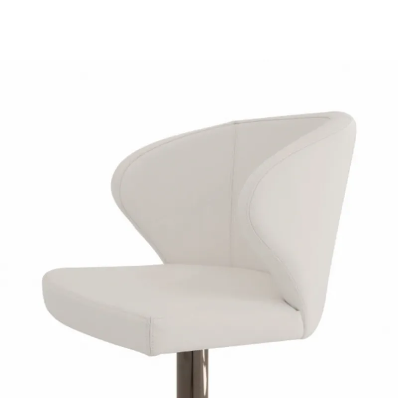 Peressini Doris P Tabouret pivotant et réglable en hauteur en synthétique et métal chromé* Tabouret Snack (assise +/- 65 Cm)|Tabouret De Bar (assise +/- 80 Cm)