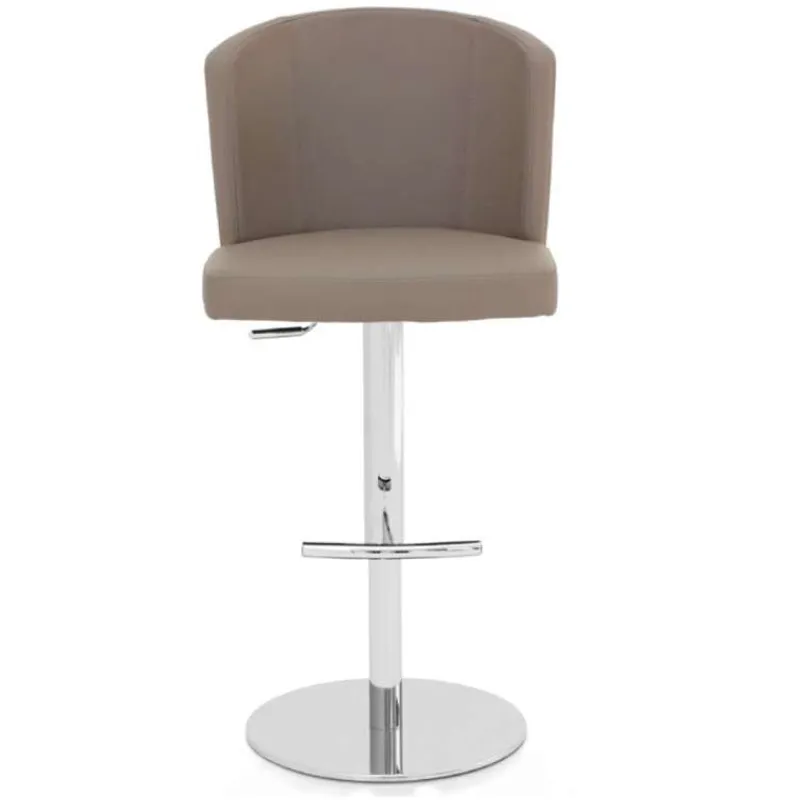 Peressini Doris S Tabouret réglable en hauteur et pivotant en synthétique et métal chromé* Tabouret Snack (assise +/- 65 Cm)|Tabouret De Bar (assise +/- 80 Cm)