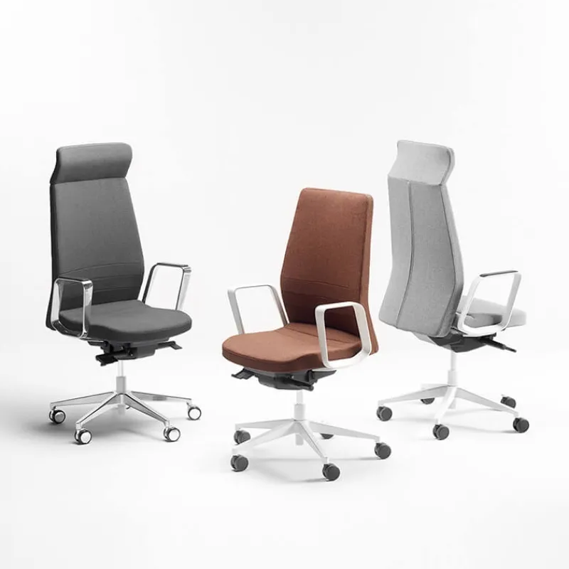Sokoa Eden 02 Fauteuil de direction en tissu avec têtière made in France* Chaise De Bureau|Fauteuil De Bureau