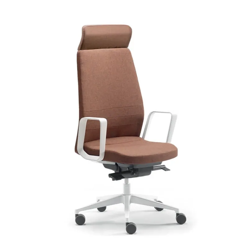 Sokoa Eden 02 Fauteuil de direction en tissu avec têtière made in France* Chaise De Bureau|Fauteuil De Bureau