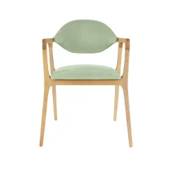 Dasras Eden Fauteuil design en bois massif et tissu* Chaise De Salle à Manger|Chaise Salon