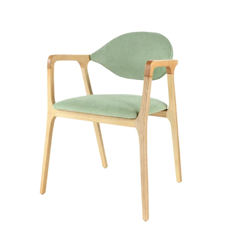 Dasras Eden Fauteuil design en bois massif et tissu* Chaise De Salle à Manger|Chaise Salon
