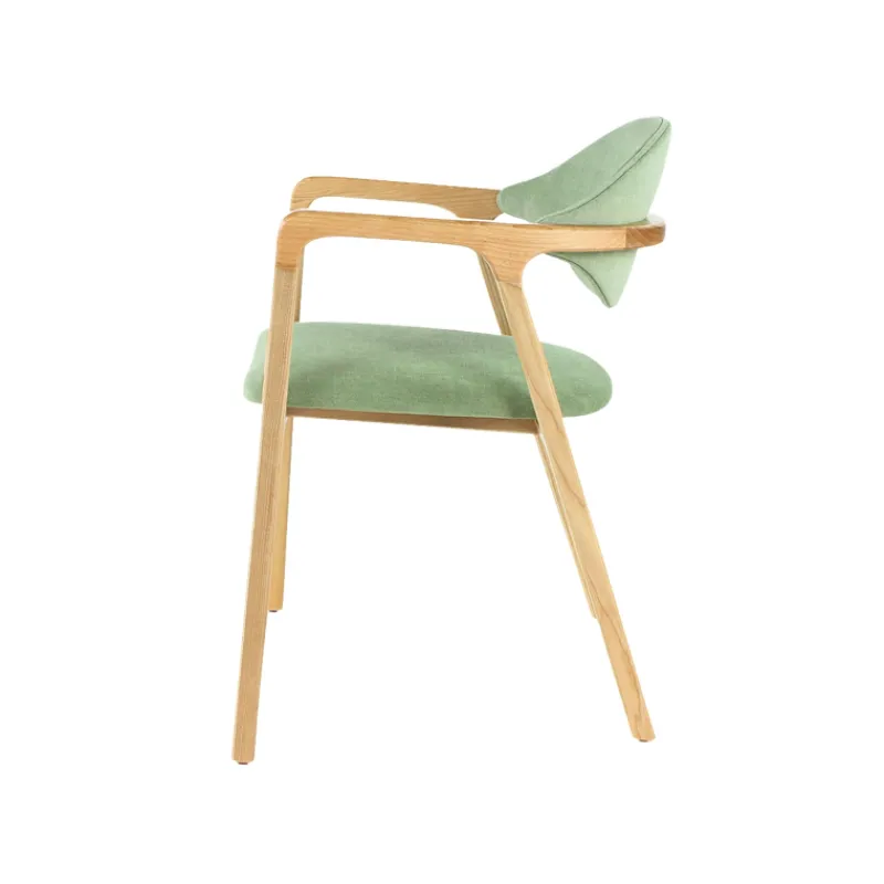 Dasras Eden Fauteuil design en bois massif et tissu* Chaise De Salle à Manger|Chaise Salon
