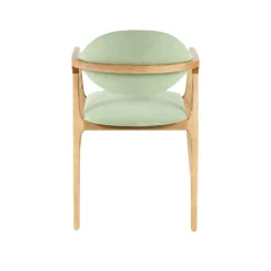 Dasras Eden Fauteuil design en bois massif et tissu* Chaise De Salle à Manger|Chaise Salon