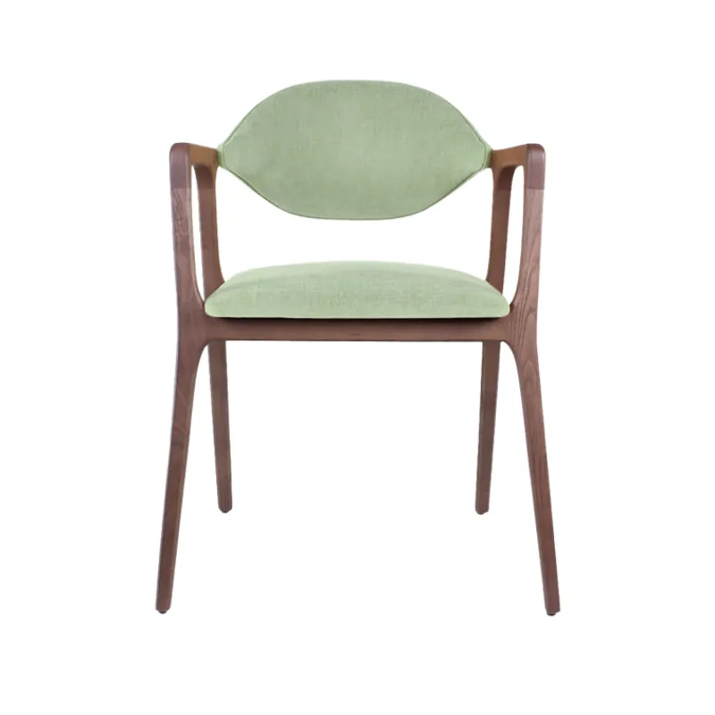 Dasras Eden Fauteuil design en bois massif et tissu* Chaise De Salle à Manger|Chaise Salon
