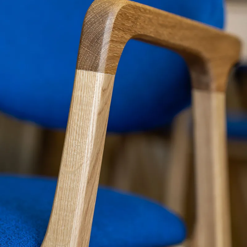 Dasras Eden Fauteuil design en bois massif et tissu* Chaise De Salle à Manger|Chaise Salon