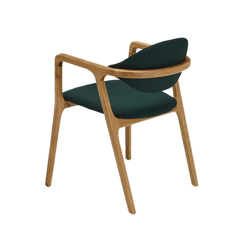 Dasras Eden Fauteuil design en bois massif et tissu* Chaise De Salle à Manger|Chaise Salon