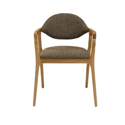 Dasras Eden Fauteuil design en bois massif et tissu* Chaise De Salle à Manger|Chaise Salon