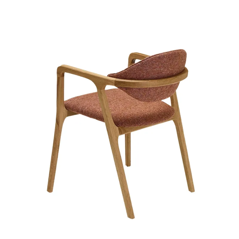 Dasras Eden Fauteuil design en bois massif et tissu* Chaise De Salle à Manger|Chaise Salon