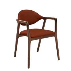 Dasras Eden Fauteuil design en bois massif et tissu* Chaise De Salle à Manger|Chaise Salon