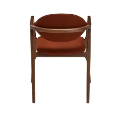 Dasras Eden Fauteuil design en bois massif et tissu* Chaise De Salle à Manger|Chaise Salon
