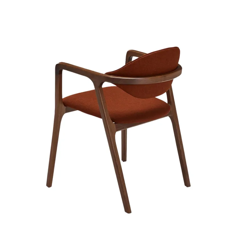 Dasras Eden Fauteuil design en bois massif et tissu* Chaise De Salle à Manger|Chaise Salon