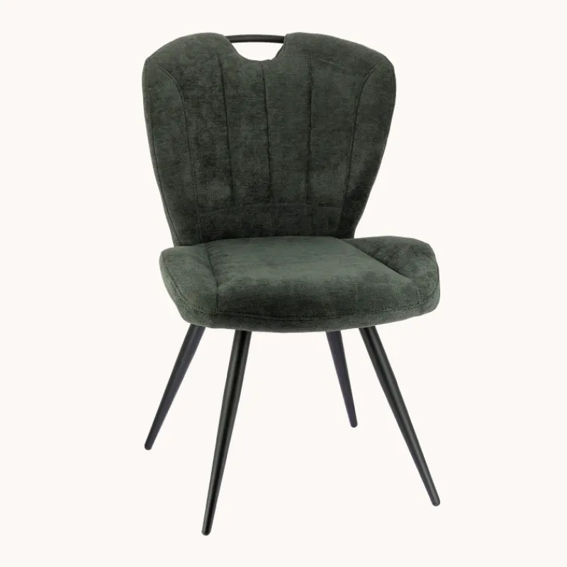 EliseChaise rembourrée pivotante en tissu avec poignée* Chaise De Salle à Manger