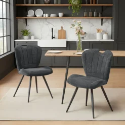 EliseChaise rembourrée pivotante en tissu avec poignée* Chaise De Salle à Manger