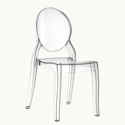 Elizabeth Chaise médaillon transparente en polycarbonate* Chaise De Salle à Manger|Chaise Salon