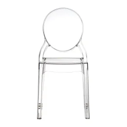 Elizabeth Chaise médaillon transparente en polycarbonate* Chaise De Salle à Manger|Chaise Salon