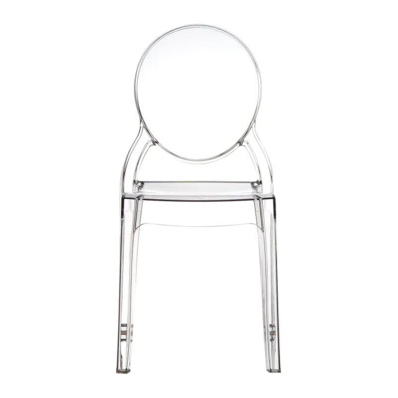 Elizabeth Chaise médaillon transparente en polycarbonate* Chaise De Salle à Manger|Chaise Salon