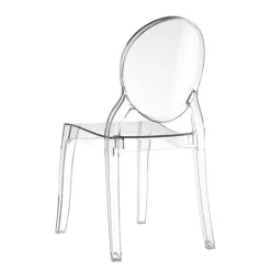 Elizabeth Chaise médaillon transparente en polycarbonate* Chaise De Salle à Manger|Chaise Salon