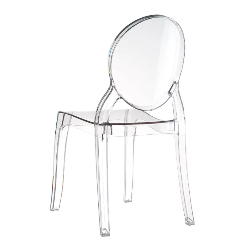 Elizabeth Chaise médaillon transparente en polycarbonate* Chaise De Salle à Manger|Chaise Salon