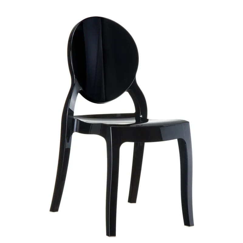 Elizabeth Chaise moderne médaillon en polycarbonate opaque* Chaise De Salle à Manger|Chaise Salon