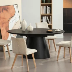 EllaTable design ovale extensible avec pied central* Table De Salle à Manger