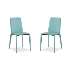 Airnova Ely 2 Chaise de salle à manger en croûte de cuir avec pieds gainés* Chaise De Salle à Manger