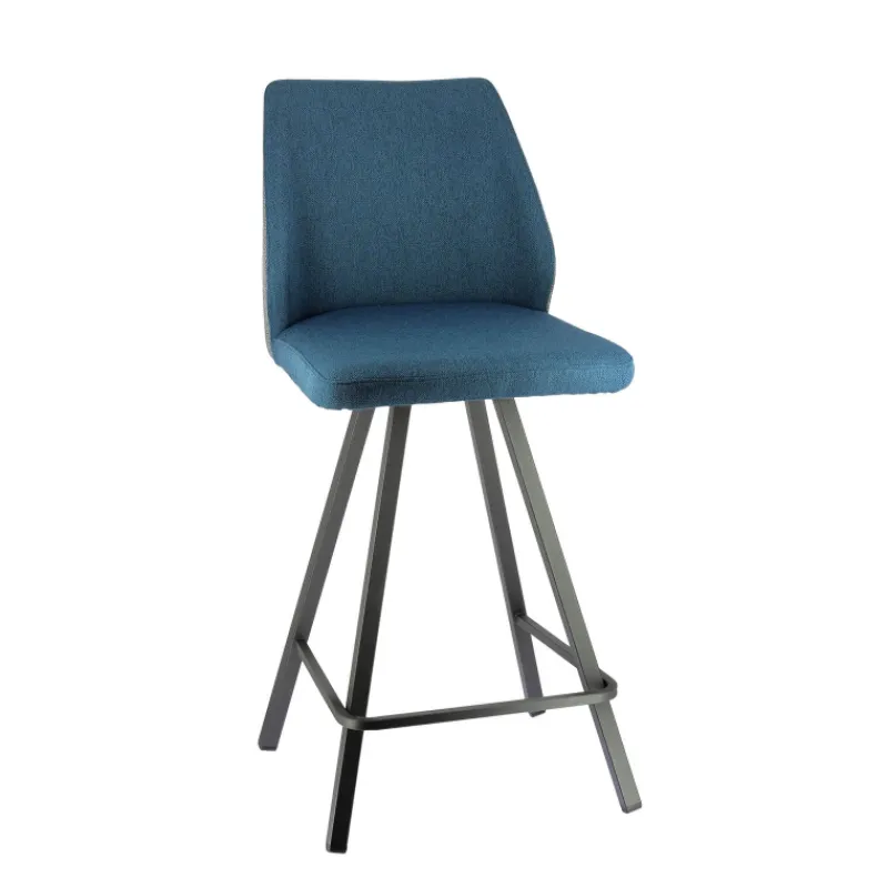 Europea Emma Tabouret snack pivotant bicolore avec pieds en métal* Tabouret Snack (assise +/- 65 Cm)|Tabouret De Bar (assise +/- 80 Cm)