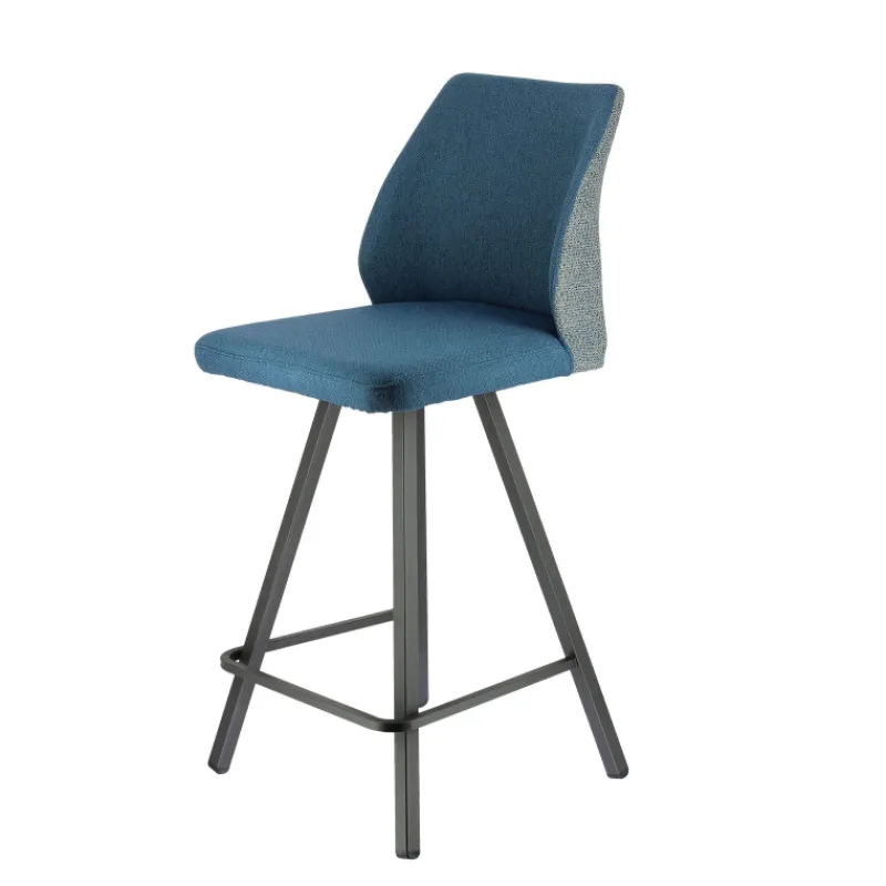 Europea Emma Tabouret snack pivotant bicolore avec pieds en métal* Tabouret Snack (assise +/- 65 Cm)|Tabouret De Bar (assise +/- 80 Cm)
