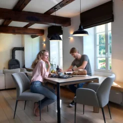 Mobitec Enora Chaise ® moderne en tissu et pieds en métal* Chaise De Salle à Manger