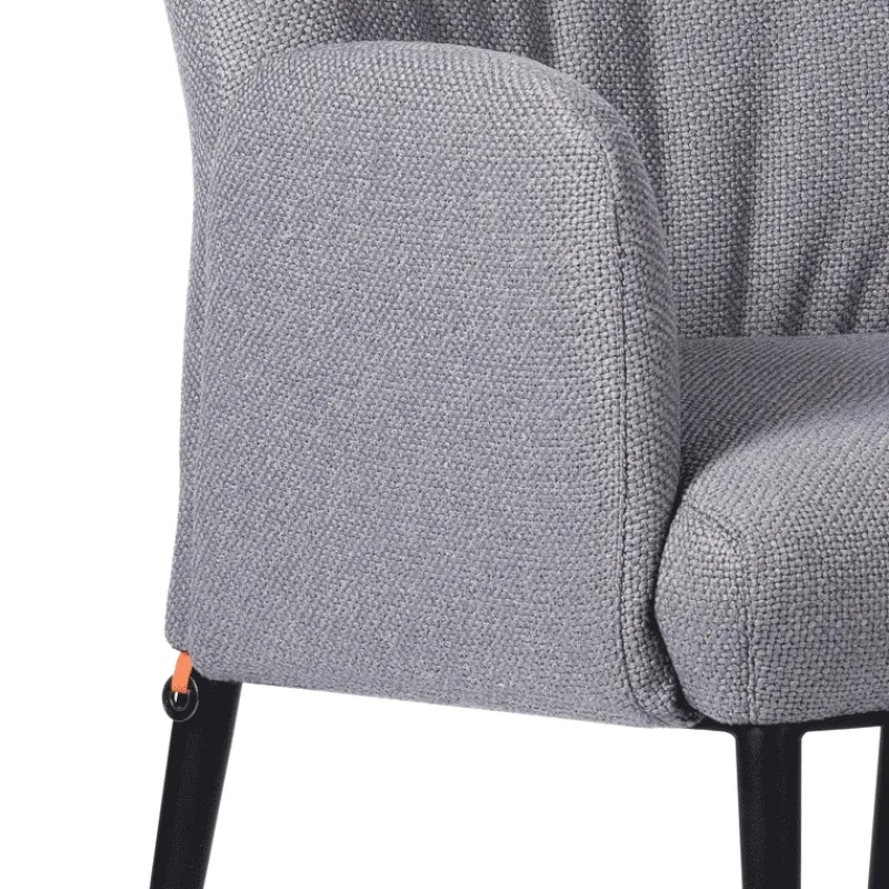 Mobitec Enora ® Fauteuil cocooning en tissu et pieds en métal* Chaise De Salle à Manger|Fauteuil De Salon