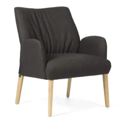 Mobitec Enora ® Fauteuil cocooning en tissu et pieds en bois* Chaise De Salle à Manger|Chaise Salon