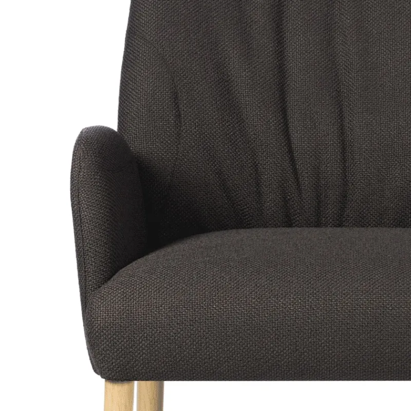 Mobitec Enora ® Fauteuil cocooning en tissu et pieds en bois* Chaise De Salle à Manger|Chaise Salon