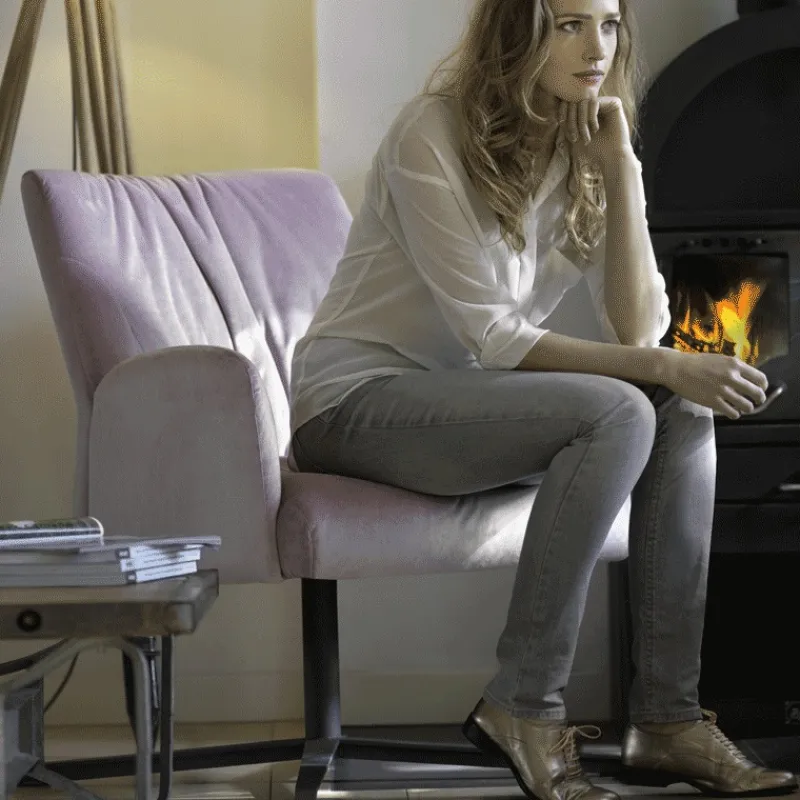 Mobitec Enora ® Fauteuil cocooning pivotant en tissu et métal* Fauteuil De Salon