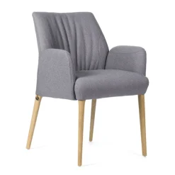 Mobitec Enora® Fauteuil cocooning en tissu et pieds en bois* Chaise De Salle à Manger|Chaise Salon