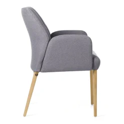 Mobitec Enora® Fauteuil cocooning en tissu et pieds en bois* Chaise De Salle à Manger|Chaise Salon