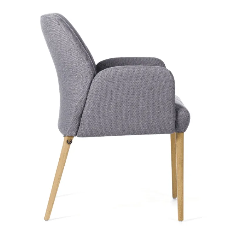 Mobitec Enora® Fauteuil cocooning en tissu et pieds en bois* Chaise De Salle à Manger|Chaise Salon