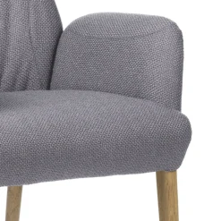 Mobitec Enora® Fauteuil cocooning en tissu et pieds en bois* Chaise De Salle à Manger|Chaise Salon